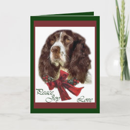 Cartão De Festividades Presentes do Natal do Spaniel de Springer inglês