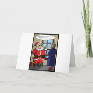 Cartão De Festividades Presentes engraçados do Papai Noel & Wiki Leaks Ca