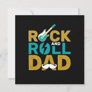 Cartão De Festividades Presentes Pai Pai Rock And Roll