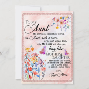 Cartão De Festividades Presentes para Tia Carta Para Minha Tia Amor Da