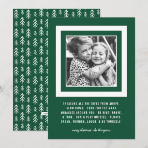 Cartão De Festividades Presentes Preciosos 5x7 Verde Foto