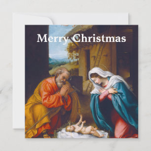 Cartão De Festividades Presépio Cristão