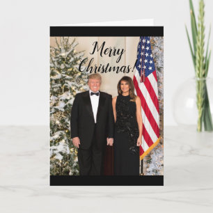Cartão De Festividades Presidente Donald Trump Melania Natal Elegante