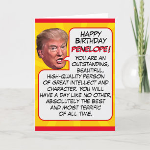 Cartão De Festividades Presidente Personalizado Donald Trump Engraçado An