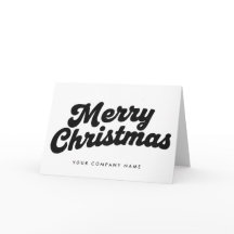 Preto e Branco Natal Feliz Letra Retro