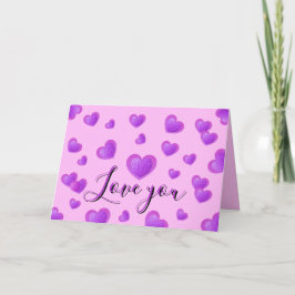 Cartão De Festividades Pretty Pink Glitter and Marble Valentine's Day