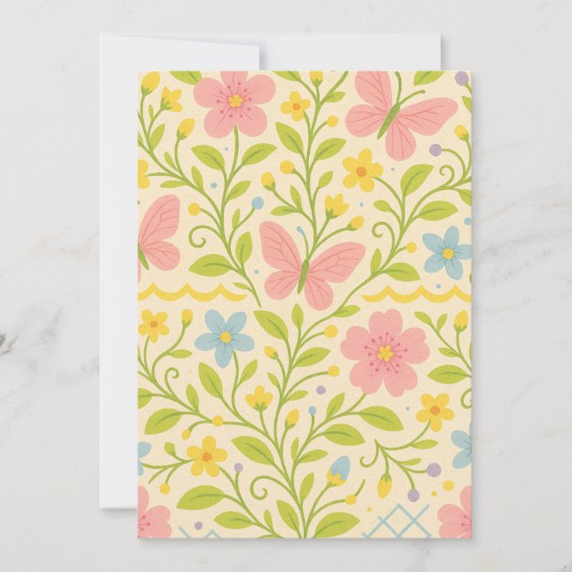 Cartão De Festividades Primavera de boas-vindas (Frente)