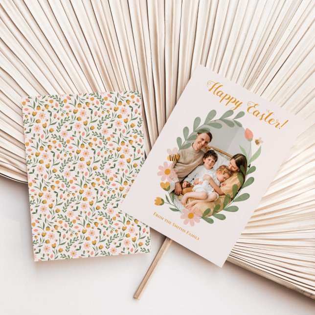 Cartão De Festividades Primavera de Flores de Aquarela (Criador carregado)