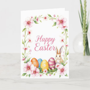 Cartão De Festividades Primavera elegante de Páscoa flexível minimalista