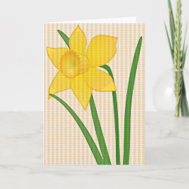 Cartão De Festividades primavera feliz com o felz pascoa com o daffodil