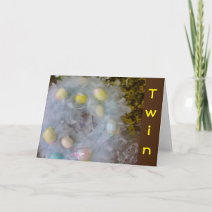 CARTÃO DE FESTIVIDADES PRIMAVERA FELIZ DE FELZ PASCOA GÊMEO COM OVOS BON