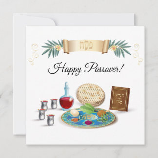 Cartão De Festividades Primavera Pesach Seder de Passagem Feliz