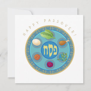 Cartão De Festividades Primavera Pesach Seder Feliz
