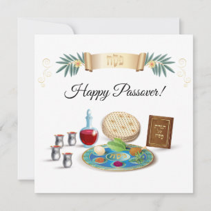 Cartão De Festividades Primavera Pesach Seder Feliz