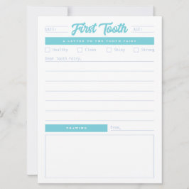 Cartão De Festividades Primeira Letra Dente