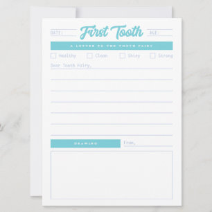 Cartão De Festividades Primeira Letra Dente