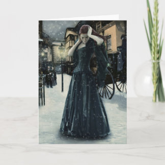 Cartão De Festividades Primeira neve