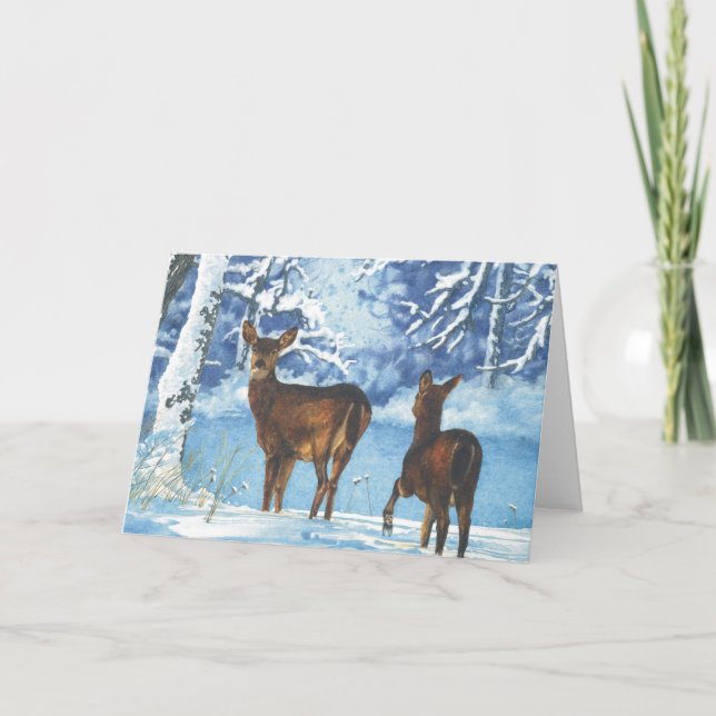 Cartão De Festividades Primeira neve (Frente)