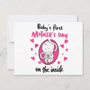 Cartão De Festividades Primeiro Dia das Mães do Bebê Por Dentro