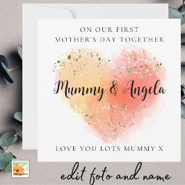 Cartão De Festividades Primeiro Dia de as mães Melhor Amigos Coração de L
