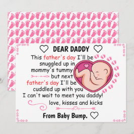 Cartão De Festividades Primeiro Dia de os pais Personalizado Da Filha