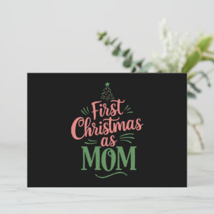 Cartão De Festividades Primeiro Natal Como Mãe Correspondente ao Natal 