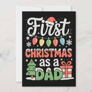 Cartão De Festividades Primeiro Natal como Pai Novo Papai 1º Natal