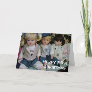 Cartão De Festividades "PRIMEIRO NATAL DA BEBÊ" de MUITAS BONECAS