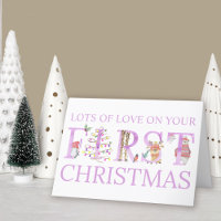 Primeiro Natal da Menina Bebê Personalizado com An