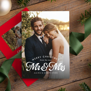 Cartão De Festividades Primeiro Natal de recém-casados como Senhor e Senh