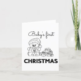 Cartão De Festividades Primeiro Natal do Bebê