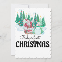 Cartão De Festividades Primeiro Natal do Bebê