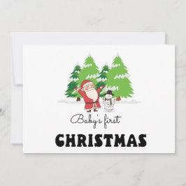 Cartão De Festividades Primeiro Natal do Bebê