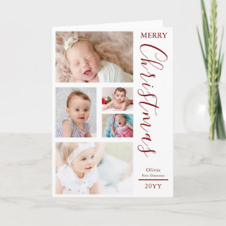 Cartão De Festividades Primeiro Natal do Bebê Personalizado com Foto