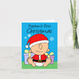 Cartão De Festividades Primeiros Papais noeis bonitinhos de Natal do sobr