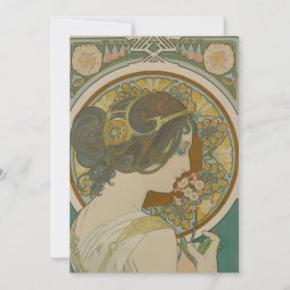 Cartão De Festividades Primrose por Alphonse Mucha (1899)
