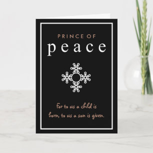 Cartão De Festividades Prince of Peace Black and White Christmas