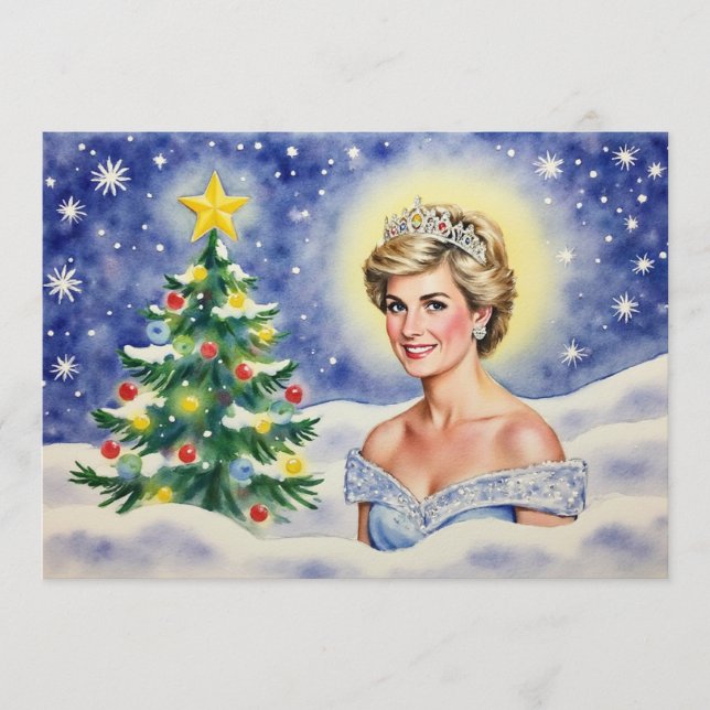 Cartão De Festividades Princess Diana of England Christmas Card (Frente)