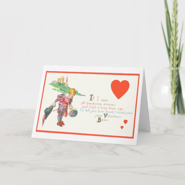 Cartão De Festividades Príncipe alegre dos namorados (Frente)