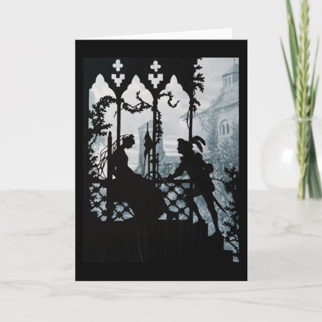 Cartão De Festividades Príncipe Encantado e Princesa (Frente)