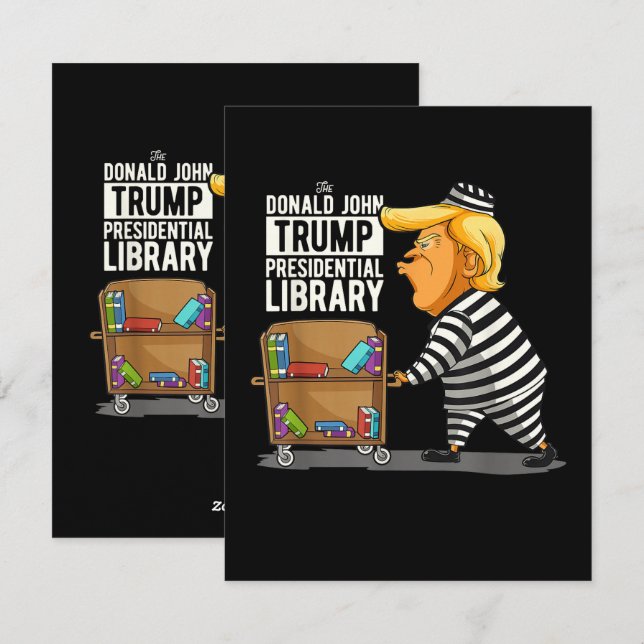 Cartão De Festividades Prison Trump Presidential Library (Frente/Verso)