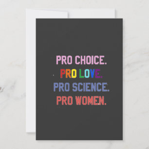 Cartão De Festividades Pró-escolha Pro-Life Pro-Science Pro-Women