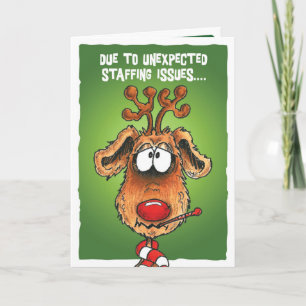 Cartão De Festividades Problemas de pessoal de Natal