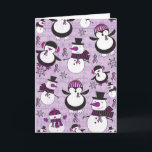 Cartão De Festividades Produtos Câncer de pâncreas SNOWMAN<br><div class="desc">Produtos de boneco de neve câncer de pâncreas. Estilo de país bonito que está contando uma história e aumentando a conscientização. Com muito amor e consideração. Kristy Patterson Design.</div>
