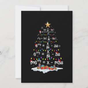Cartão De Festividades Professor de Matemática Árvore de Natal Piada de N