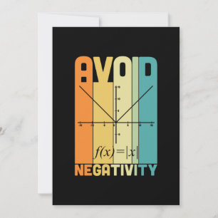 Cartão De Festividades Professor de Matemática Evita Negatividade