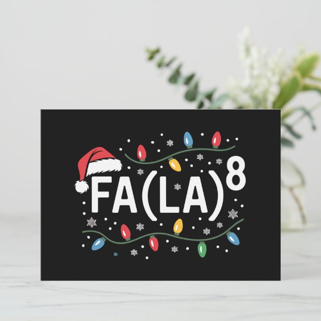 Cartão De Festividades Professor de matemática FA (LA)8 divertido Natal P (Em pé/Frente)