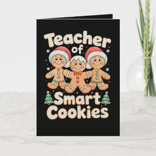 Cartão De Festividades Professor de Natal de Biscoitos Inteligentes de Ge