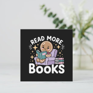Cartão De Festividades Professor de Natal Leia Mais Livros Engraçado