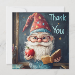 Cartão De Festividades Professor Gnomo - Obrigado Ilustração